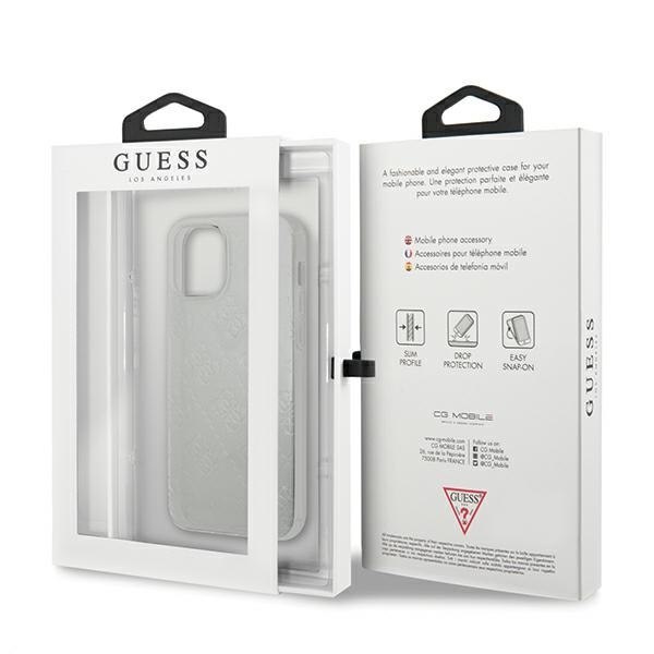Guess GUHCP12S3D4GTR iPhone 12 mini 5,4" transparent hardcase 4G 3D Pattern